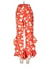 ASOS 100% Polyester Floral Orange Casual Pants Size 4 - photo 1