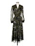 Zara 100% Polyester Green Casual Dress Size XS - photo 1