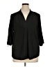 Calvin Klein Black 3/4 Sleeve Blouse Size XL - photo 1