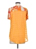 Cato Orange Short Sleeve Blouse Size S - photo 2