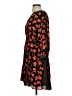 Ann Taylor 100% Polyester Print Orange Casual Dress Size 2 - photo 5