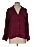 Gap 100% Rayon Burgundy 3/4 Sleeve Button-Down Shirt Size L (petite) - photo 1