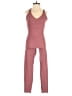 Vitality Solid Pink Jumpsuit Size S - photo 1