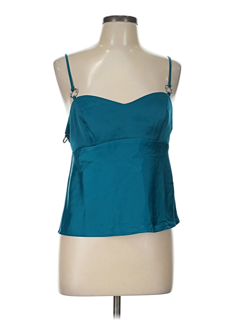 Pre-owned Silence And Noise Sleeveless Top Teal Strapless Neckline Tops