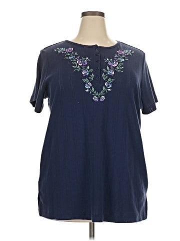 Woman Within Short Sleeve Blouse (view 1)