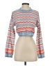 Shein 100% Acrylic Chevron-herringbone Blue Pullover Sweater Size 4 - photo 1