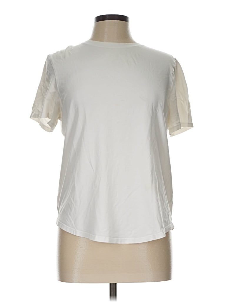 Pre-owned Lululemon Athletica Short Sleeve T-shirt In White