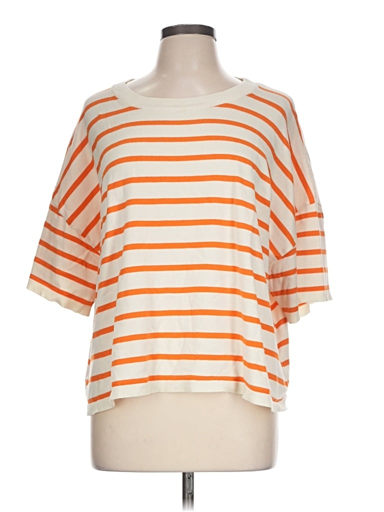 Pre-owned Vine & Love Pullover Sweater In Orange