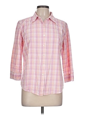 L.L.Bean 3/4 Sleeve Button-Down Shirt (view 1)