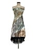 Orb Graphic Teal Brown Cocktail Dress Size M - photo 1