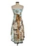 Orb Graphic Teal Brown Cocktail Dress Size M - photo 2