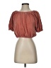 Sundry Brown Short Sleeve Blouse Size XS (0) - photo 1