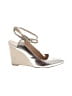 Coach Metallic Silver Wedges Size 8 - photo 1