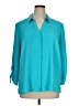 Investments 100% Polyester Teal 3/4 Sleeve Blouse Size XL - photo 1