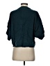 Express 100% Lyocell Teal 3/4 Sleeve Blouse Size S - photo 2