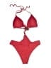 Assorted Brands Tweed Red Two Piece Swimsuit Size S (estimated) - photo 1