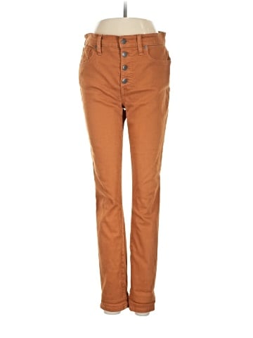 Madewell 9" Mid-Rise Skinny Jeans: Garment-Dyed Button-Front Edition (view 1)