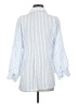 Mint Velvet Stripes Blue 3/4 Sleeve Button-Down Shirt Size S - photo 2