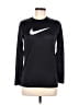Nike 100% Polyester Black Long Sleeve T-Shirt Size L - photo 1