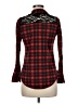 Polly & Esther 100% Polyester Plaid Red Long Sleeve Blouse Size M - photo 2
