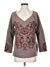 Soft Surroundings Burgundy 3/4 Sleeve Top Size S (petite) - photo 1