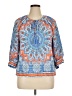 Ruby Rd. 100% Rayon Blue 3/4 Sleeve Blouse Size XL (petite) - photo 1