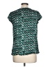 Tesori 100% Silk Teal Short Sleeve Silk Top Size L - photo 2