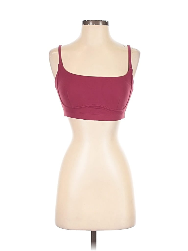Pre-owned Vitality Sports Bra In Burgundy