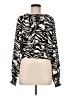 H&M 100% Polyester Animal Print Ivory Long Sleeve Blouse Size M - photo 1