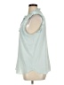 Ann Taylor LOFT Outlet 100% Polyester Teal Sleeveless Blouse Size XL - photo 5