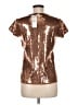 Sutton Studio Metallic Gold Short Sleeve Top Size M - photo 2