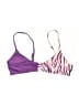 Cider Animal Print Color Block Purple Swimsuit Top Size S - photo 1