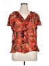 Chaps 100% Polyester Orange Short Sleeve Blouse Size XL - photo 1