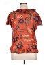 Chaps 100% Polyester Orange Short Sleeve Blouse Size XL - photo 2