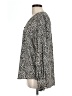 Express 100% Polyester Animal Print Ivory Long Sleeve Blouse Size L - photo 5