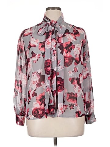 Eva Mendes by New York & Company Long Sleeve Blouse (view 1)