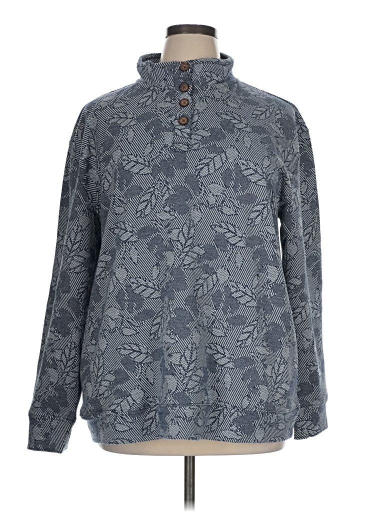 Pre-owned Lands' End Pullover Sweater In Blue