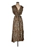 Bishop + Young 100% Polyester Animal Print Brown Casual Dress Size S - photo 1