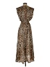 Bishop + Young 100% Polyester Animal Print Brown Casual Dress Size S - photo 2