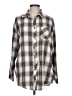 Unbranded 100% Polyester Plaid Gray Long Sleeve Blouse Size L - photo 1