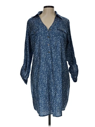 New York & Company 3/4 Sleeve Button-Down Shirt (view 1)