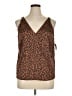 Old Navy 100% Polyester Brown Sleeveless Blouse Size XL - photo 1