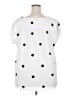 Ann Taylor LOFT 100% Polyester Polka Dots White Short Sleeve Blouse Size 18 - photo 2
