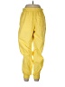 Girlfriend Collective 100% Polyester Solid Yellow Track Pants Size L - photo 1