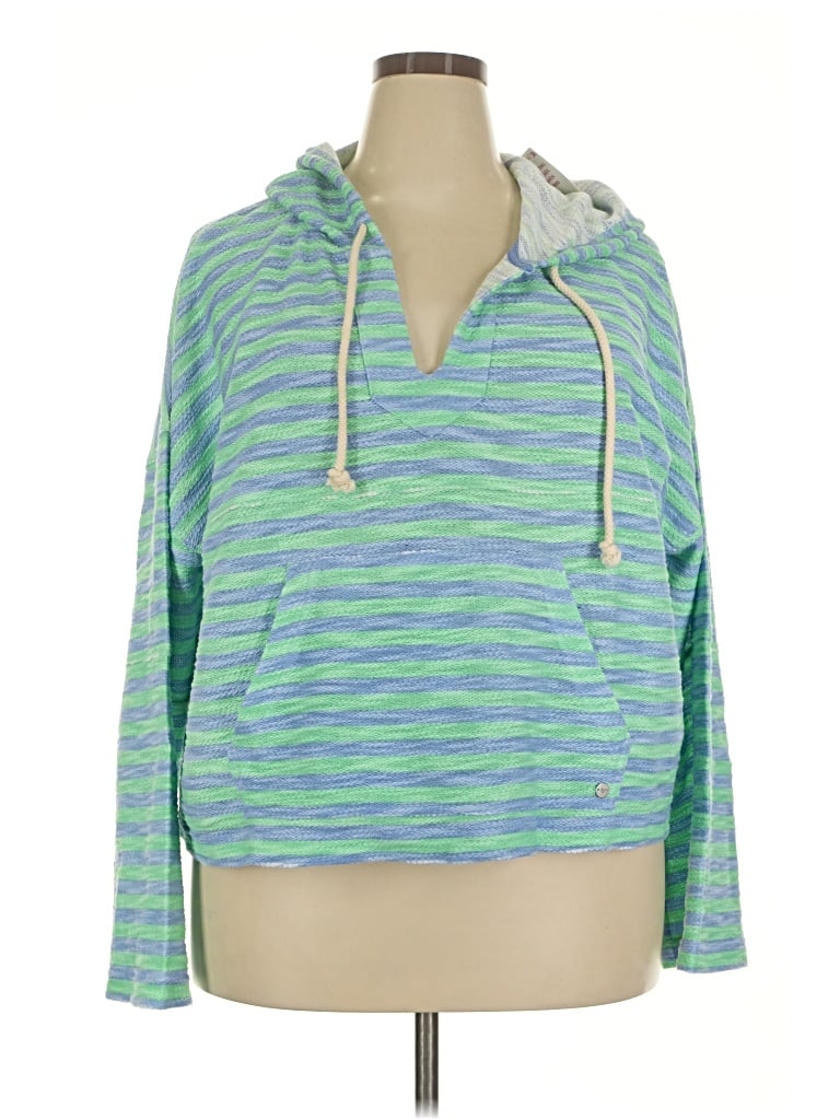 Pre-owned Roxy Long Sleeve T-shirt In Green