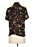 Parade 100% Rayon Print Black Short Sleeve Blouse Size S - photo 2