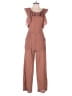 Mod Ref 100% Polyester Stripes Red Brown Jumpsuit Size S - photo 1
