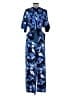Diane von Furstenberg Graphic Blue Jumpsuit Size S - photo 2