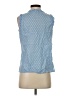 Talbots 100% Cotton Blue Sleeveless Blouse Size XS - photo 2