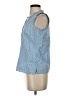 Talbots 100% Cotton Blue Sleeveless Blouse Size XS - photo 5